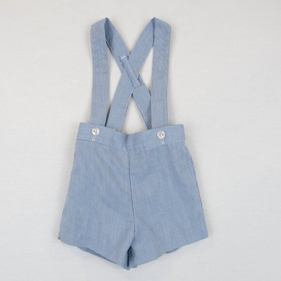 Magic Years Vintage Overall Set Toddler Boy 2T Jacket Shorts Two Piece Pinstripe - Picture 6 of 16